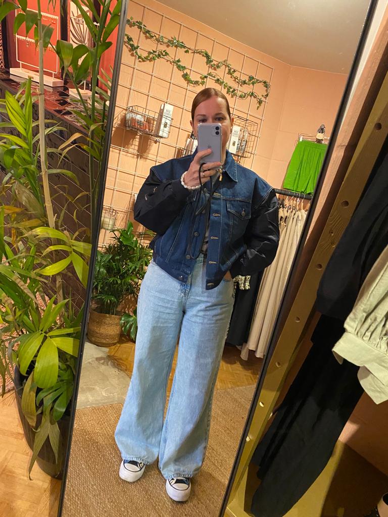 Denim Effect Bomber