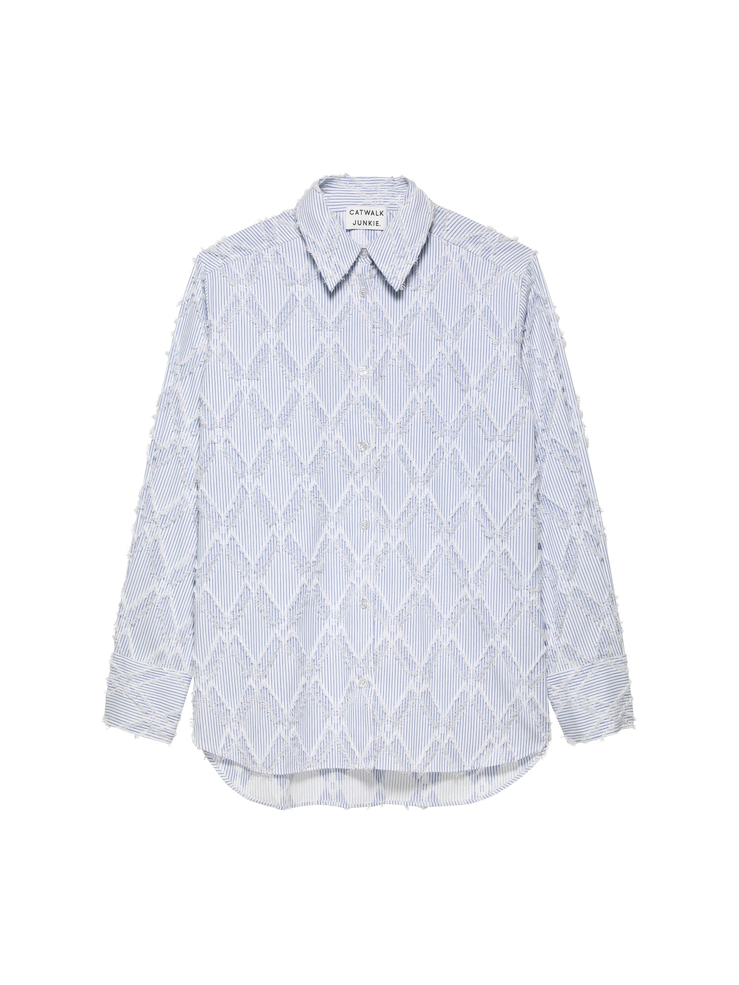 Catwalk Junkie Fringe Textured Blouse