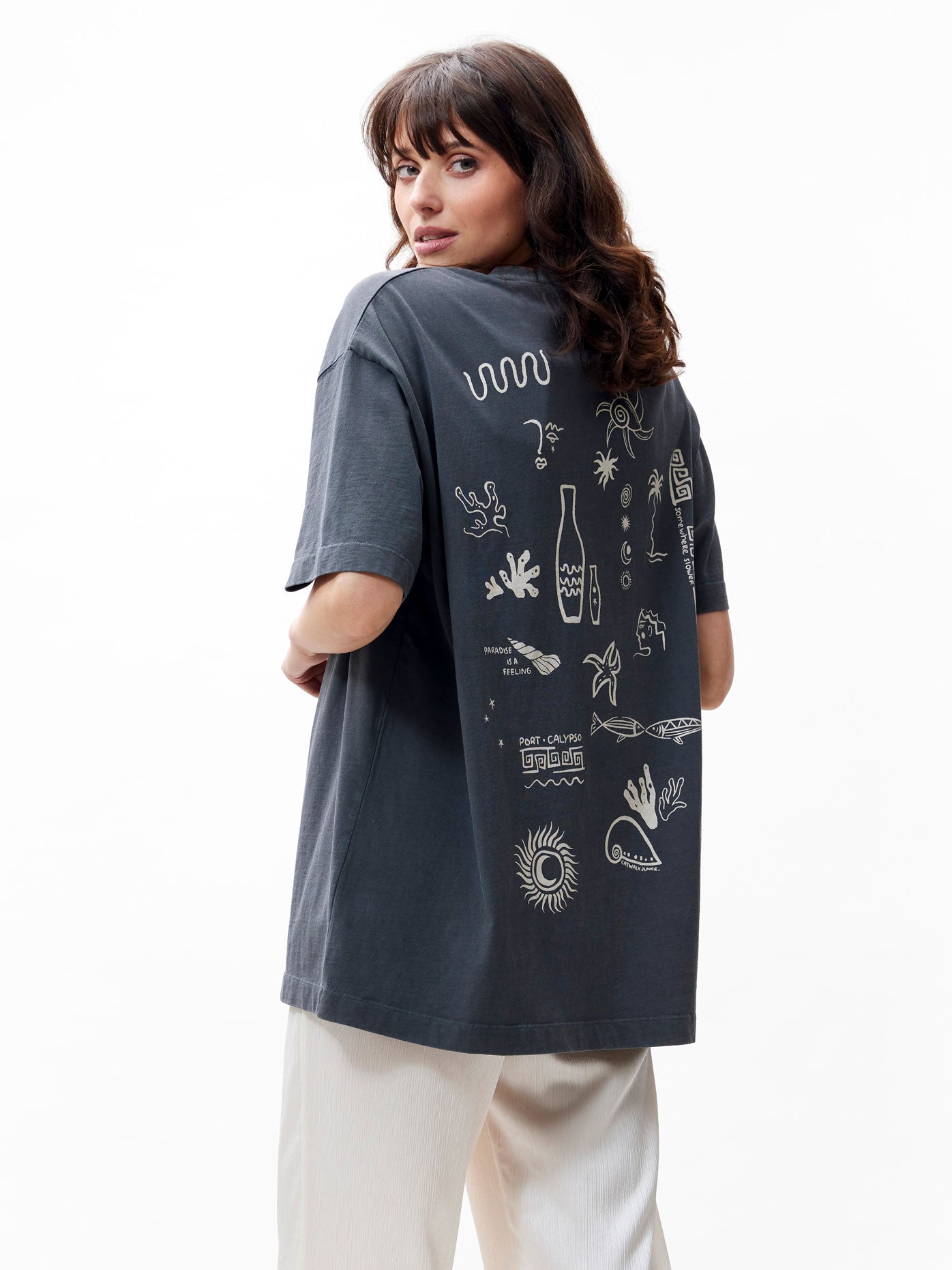 Catwalk Junkie Oversized tshirt met graphic Port