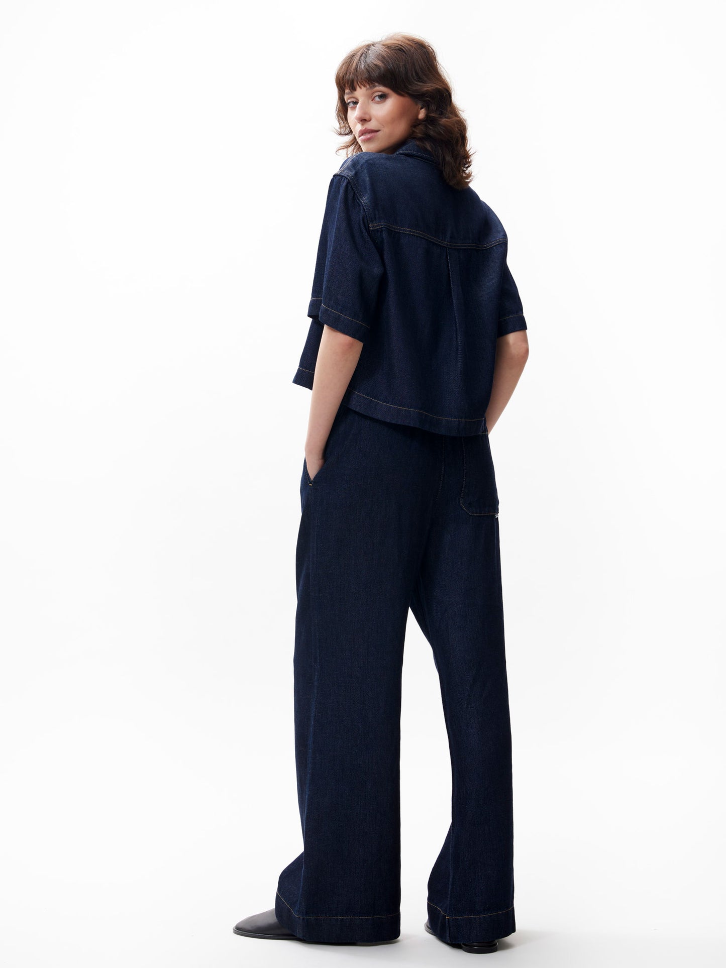 Catwalk Junkie Short Sleeve Denim Blouse