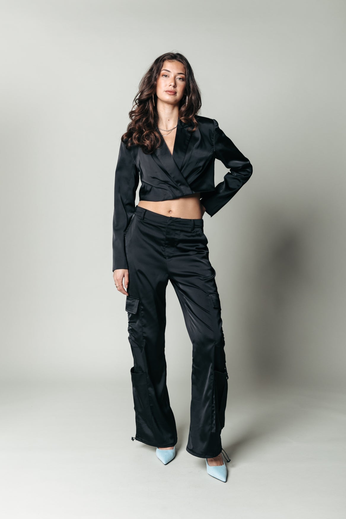 Colourful Rebel Moira Satin Worker Pants