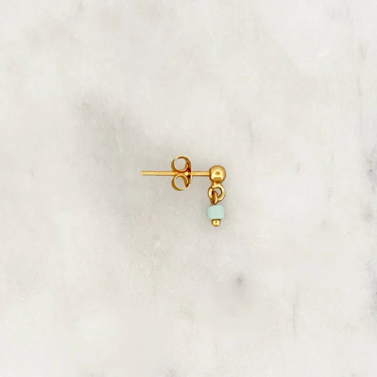 ByNouck Earpin Minty Bead