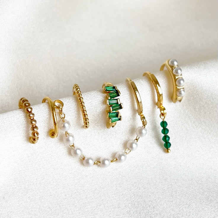 ByNouck Earring Green Beads