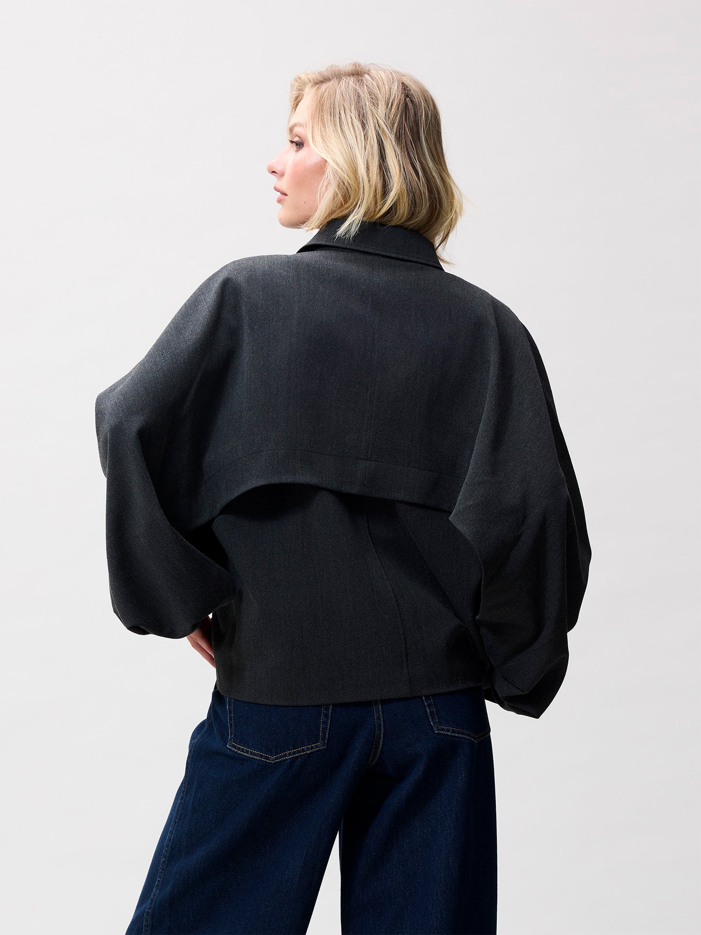 Catwalk Junkie Cape Jacket Dark Grey