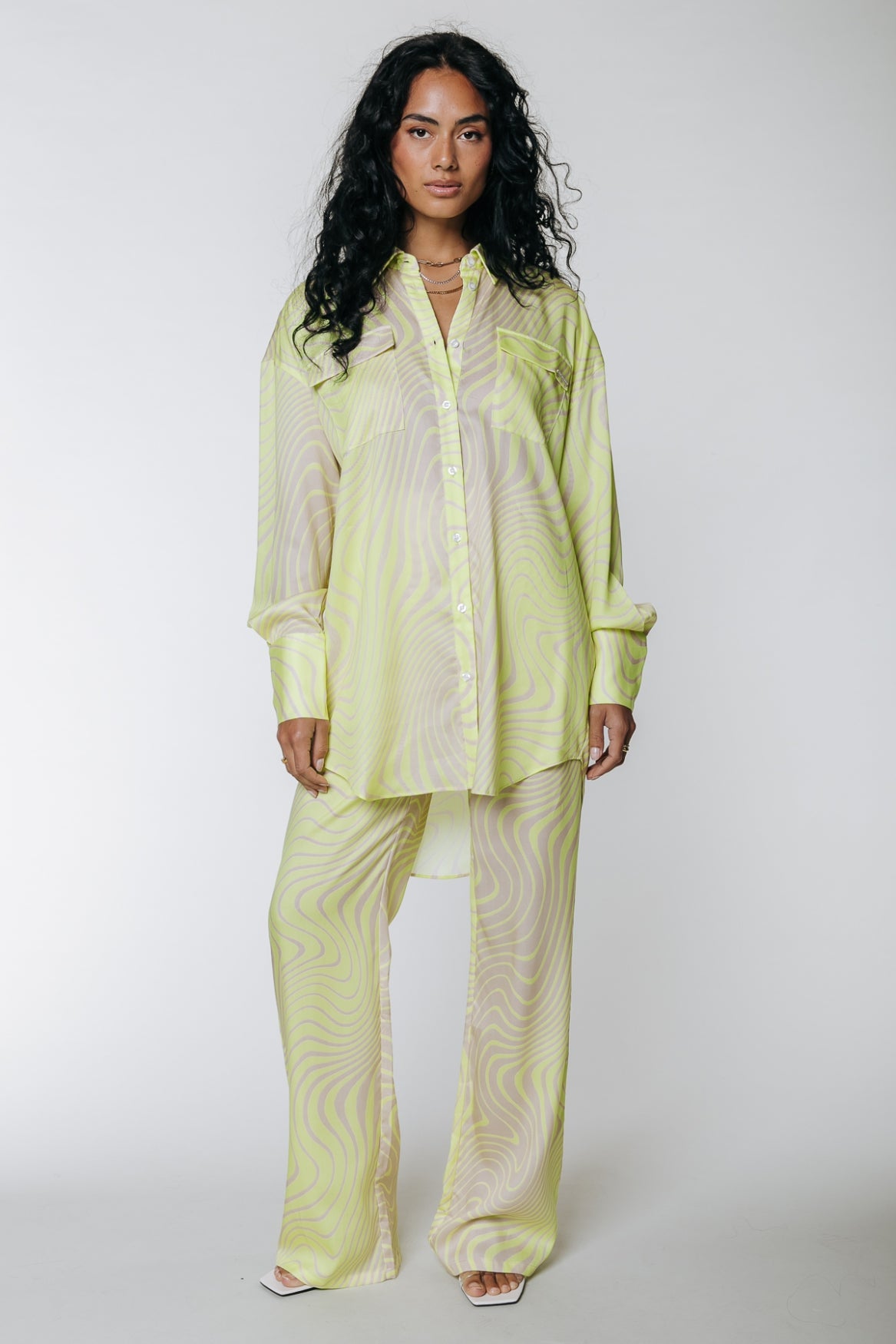 Colourful Rebel Tatum Blouse | Lime