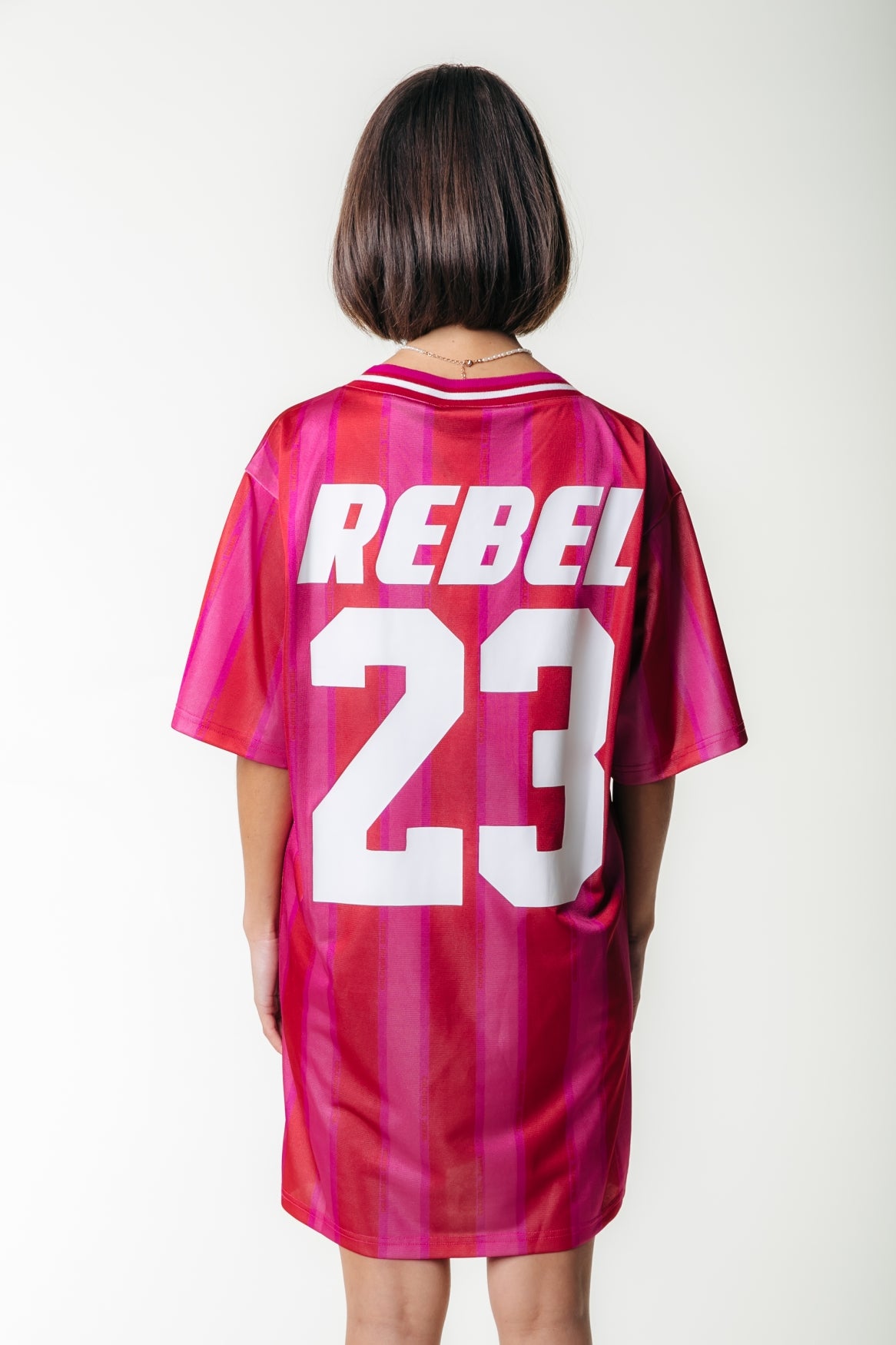 Colourful Rebel Taylie Striped Football T-Shirt Dress