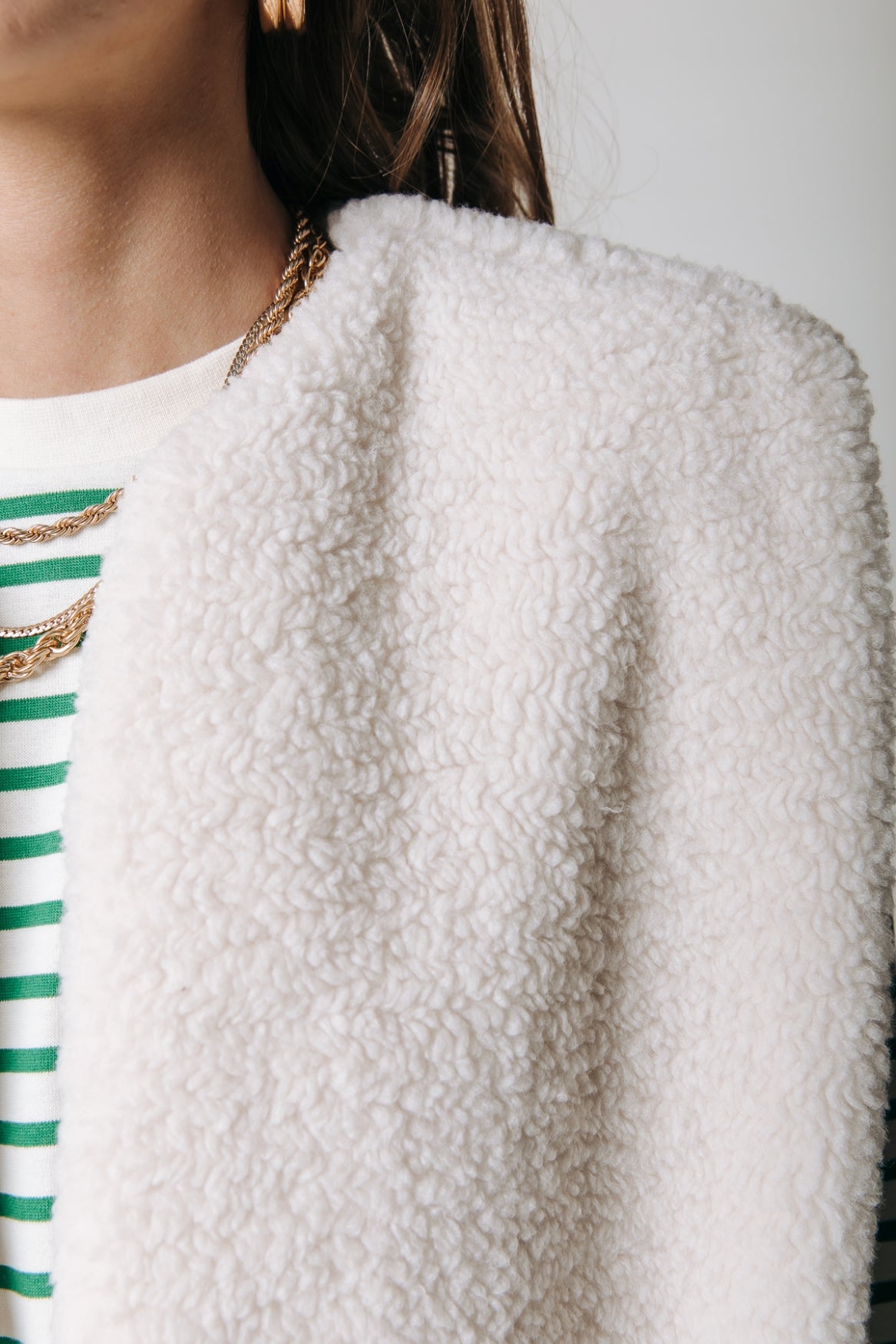 Colourful Rebel Yoni Teddy Gilet | Beige