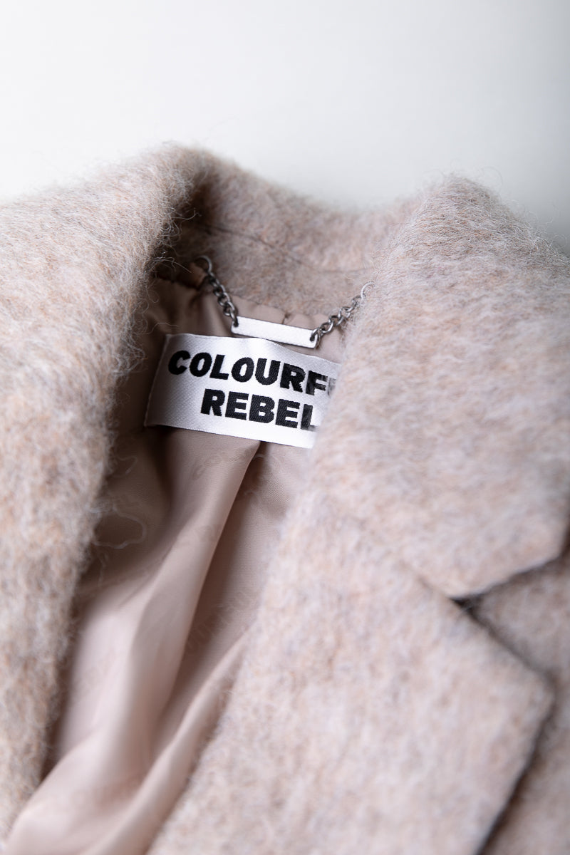 Colourful Rebel Gemma Hairy Single Breasted Blazer