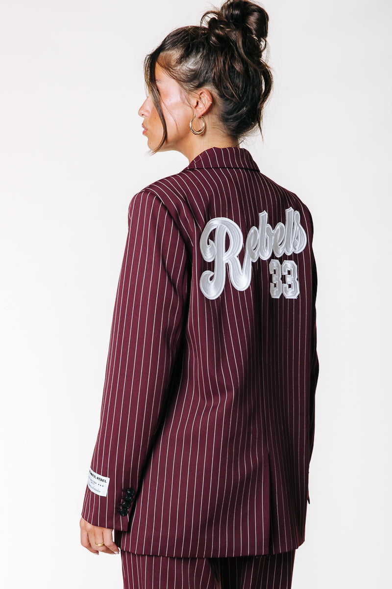 Colourful Rebel Jesra Pinstripe Blazer