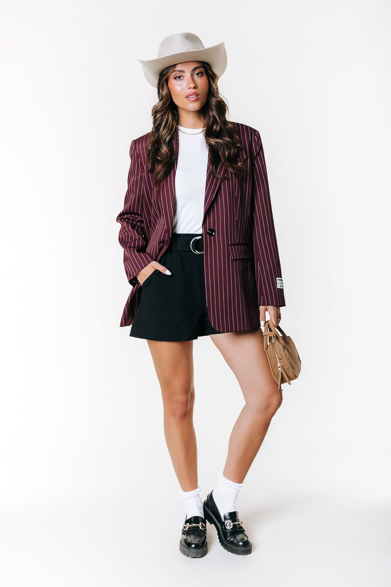 Colourful Rebel Jesra Pinstripe Blazer