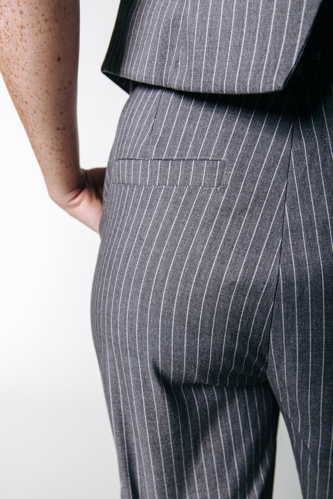 Colourful Rebel Cora Stripe Pants | Dark grey