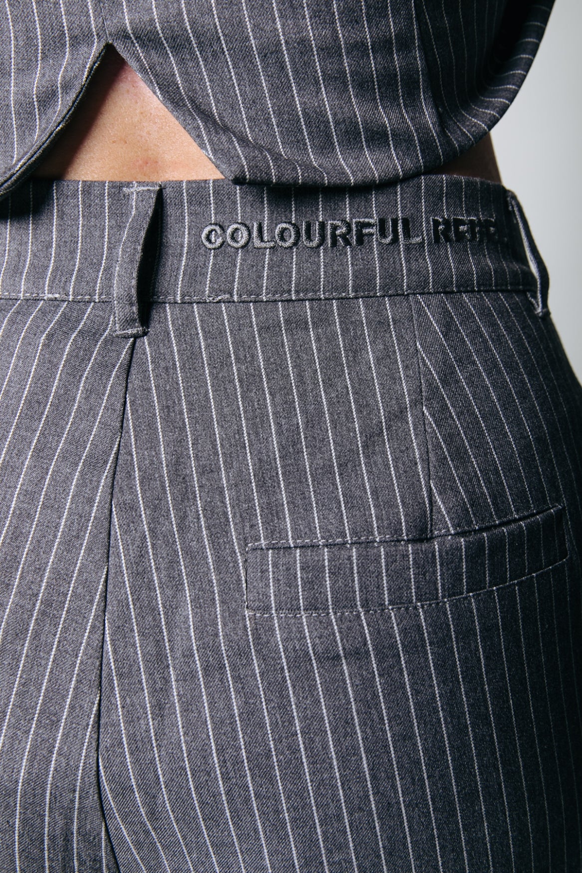 Colourful Rebel Cora Stripe Pants | Dark grey