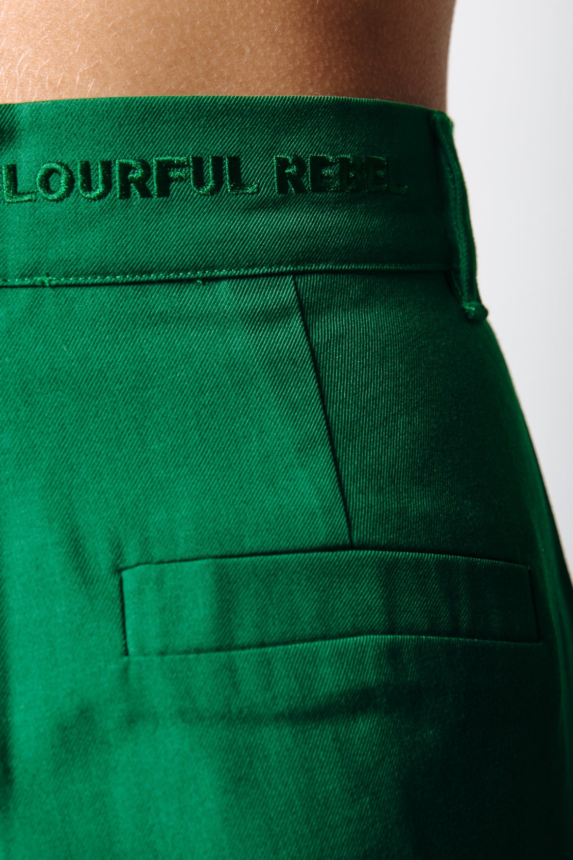 Colourful Rebel Alden Straight Pants | Deep Green
