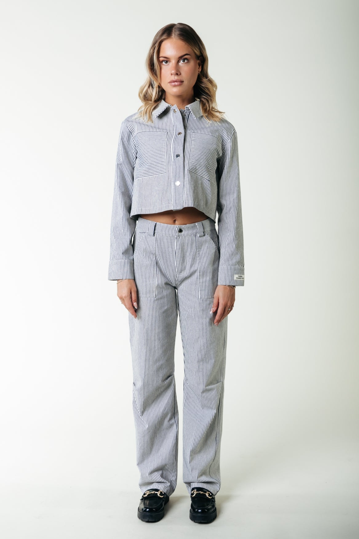 Colourful Rebel Kensi Striped Worker Pants