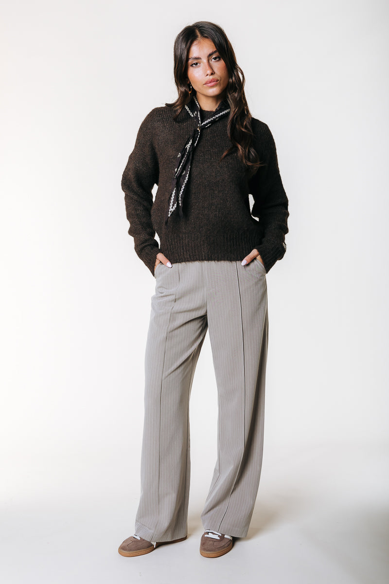 Colourful Rebel Rus Pinstripe Straight Pants