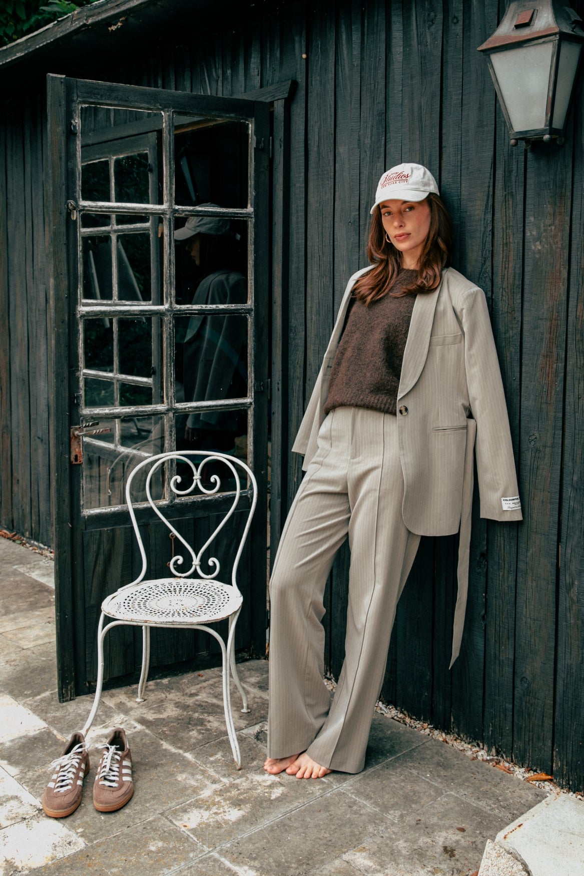 Colourful Rebel Rus Pinstripe Straight Pants