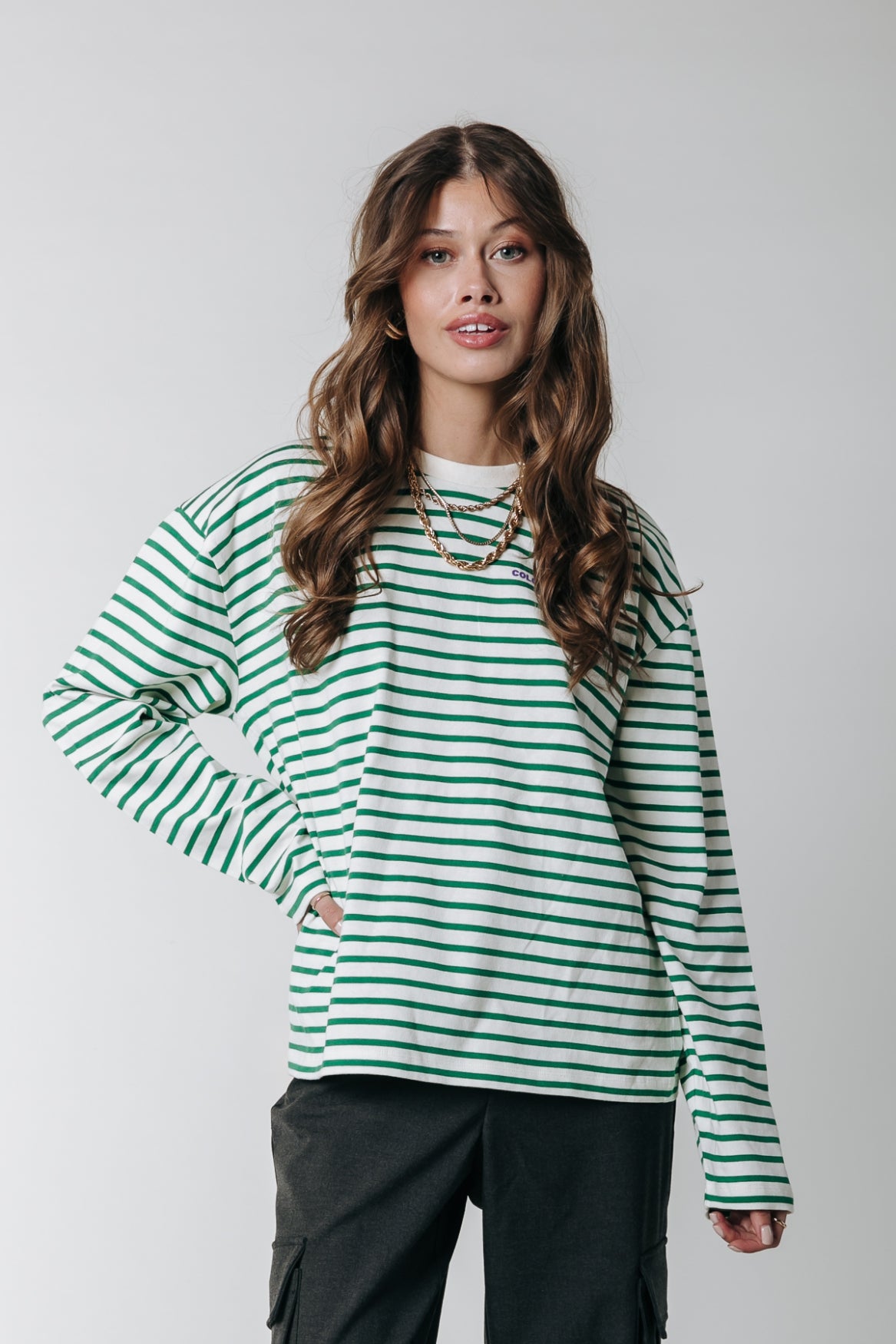 Colourful Rebel Mother Earth Stripe Longsleeve Tee