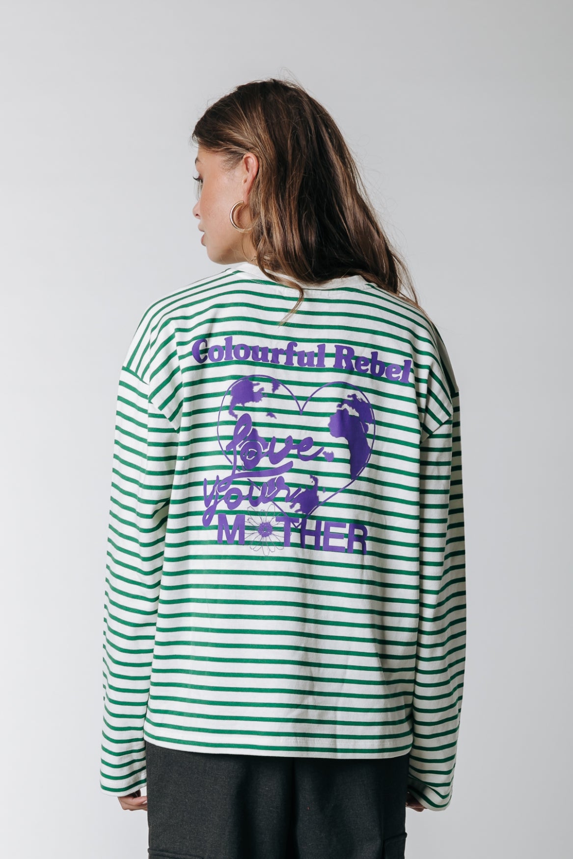 Colourful Rebel Mother Earth Stripe Longsleeve Tee