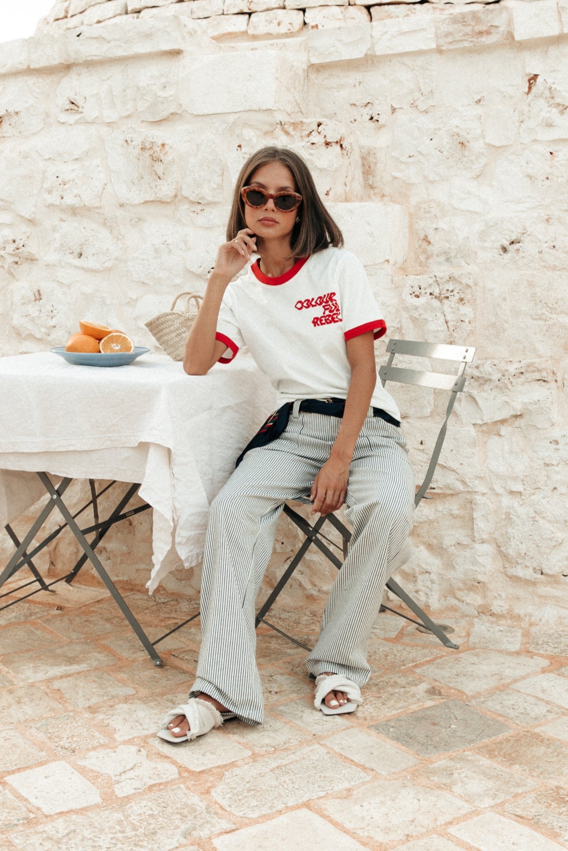 Colourful Rebel Logo Wave Ringer Shirt