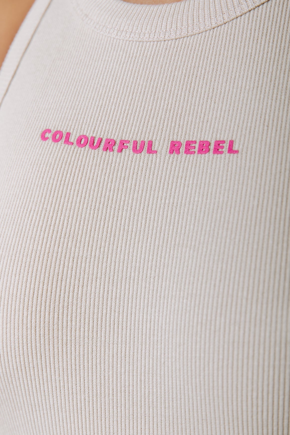 Colourful Rebel Sachi Rib Tanktop | Light sand