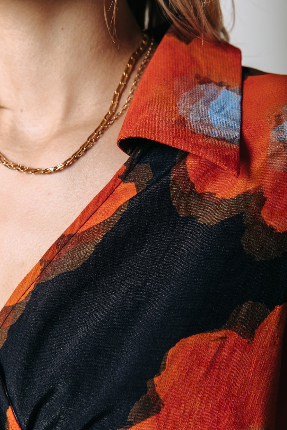 Colourful Rebel Josa Painted Flower Wrap Blouse
