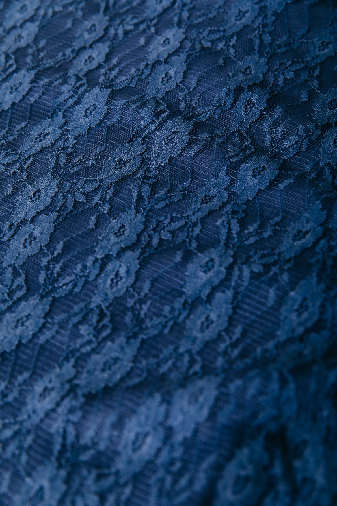 Colourful Rebel Nena Lace High Neck Top Navy