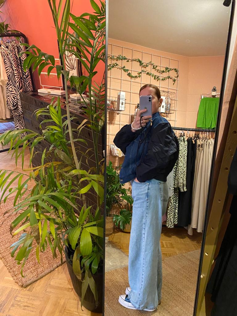 Denim Effect Bomber
