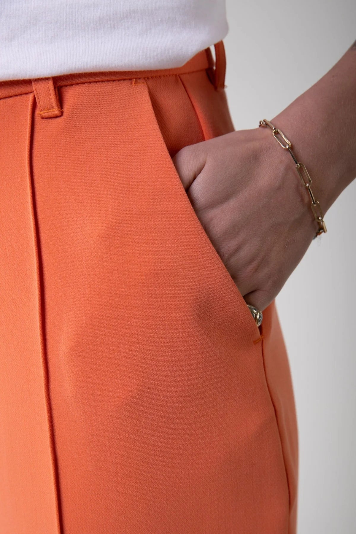 Colourful Rebel Rus Straight Pants | Tangerine