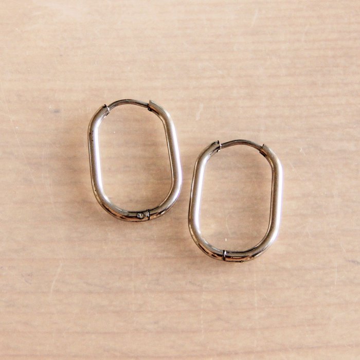 RVS creool ovaal 21mm "basic" - zilver