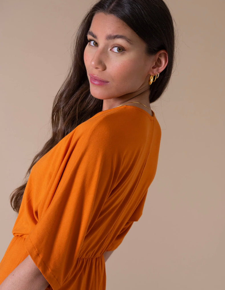 TILTIL Soft Kimono Playsuit Burnt Orange
