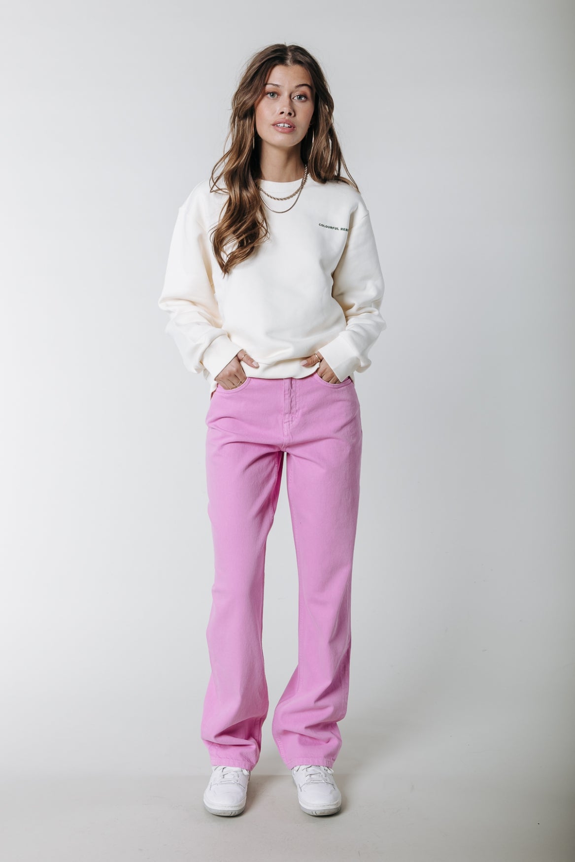Colourful Rebel Jones Mid Rise Straight Leg Pants