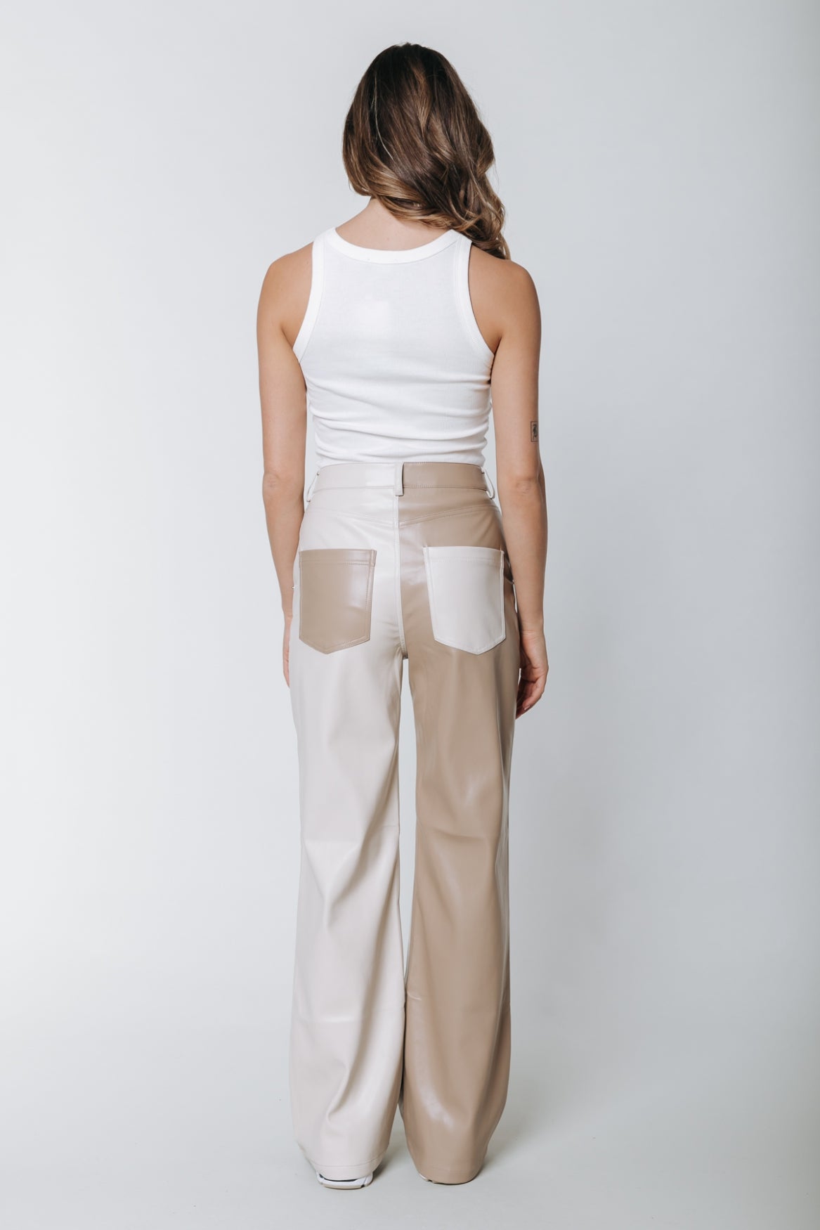 Colourful Rebel Ismay Wide Leg Faux Leather Pants