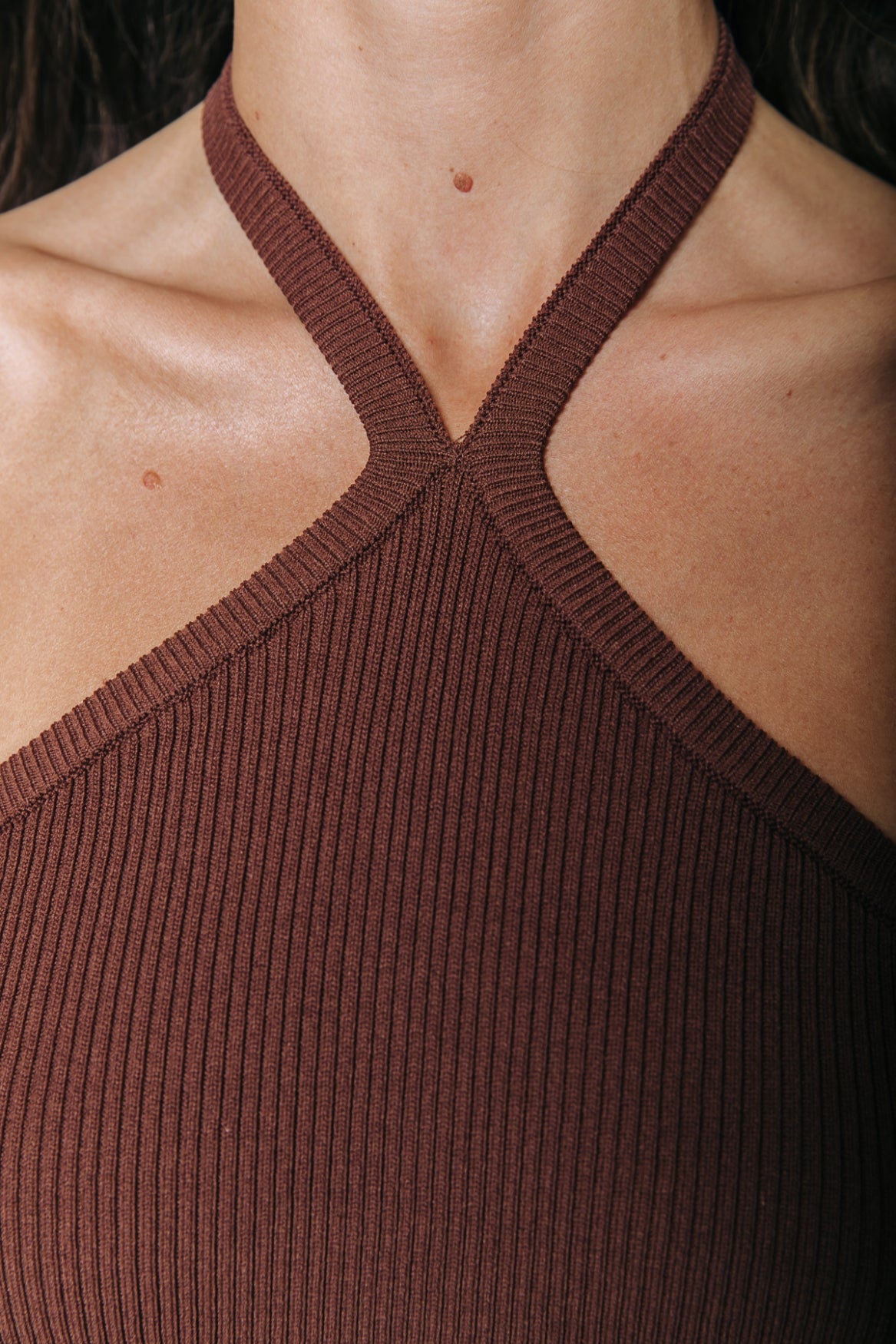 Colourful Rebel Jona Fine Knit Top | Brown