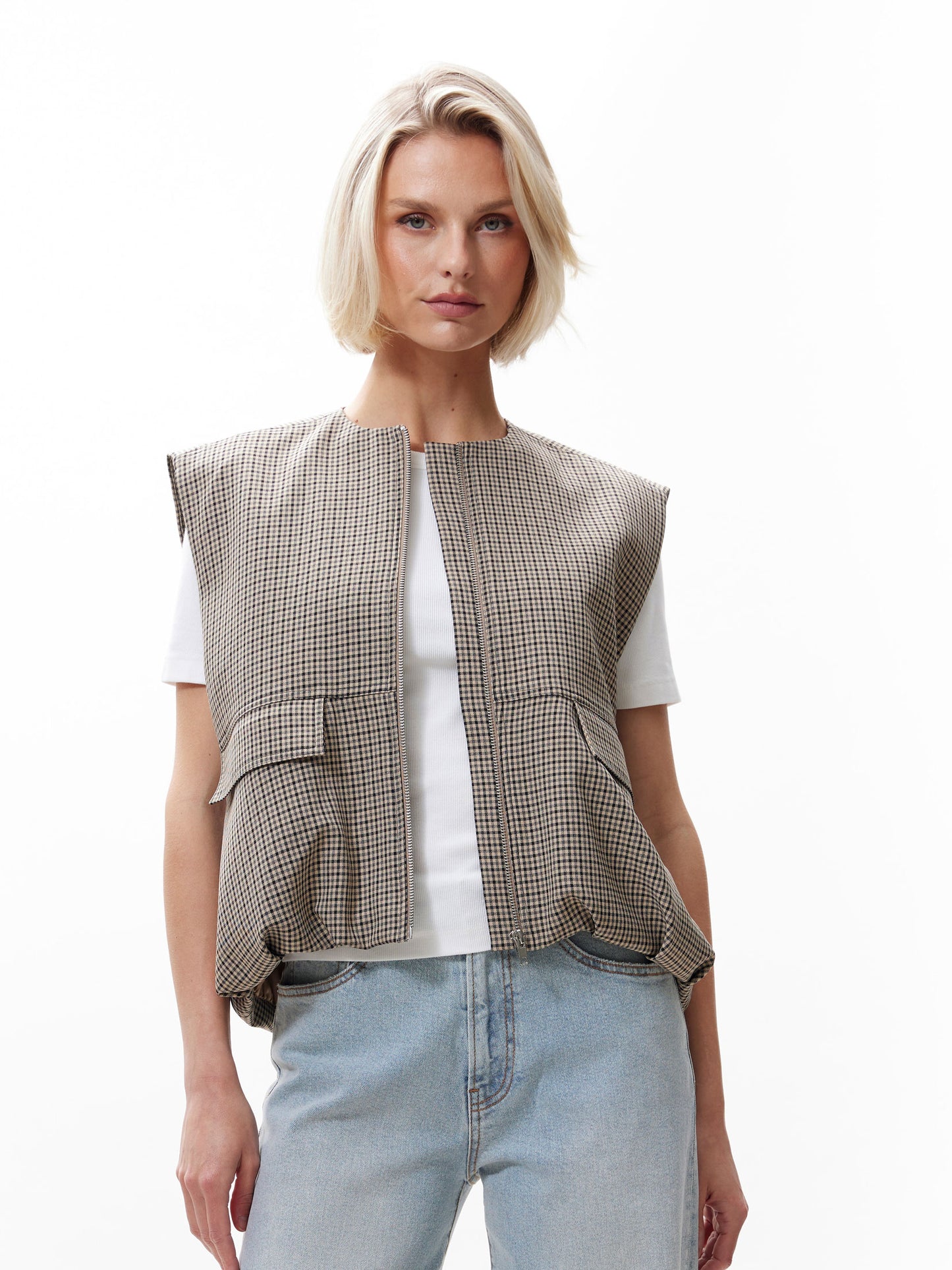 Catwalk Junkie Check Bodywarmer