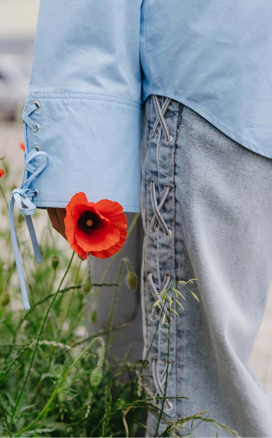 Catwalk Junkie Jeans Loose met Veter Detail