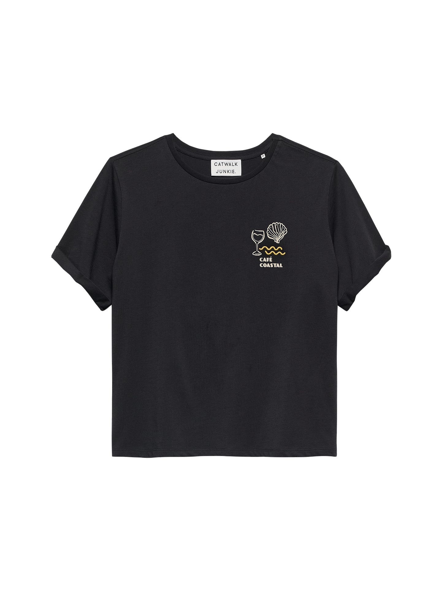 Catwalk Junkie Graphic Roll Up Sleeve Shirt