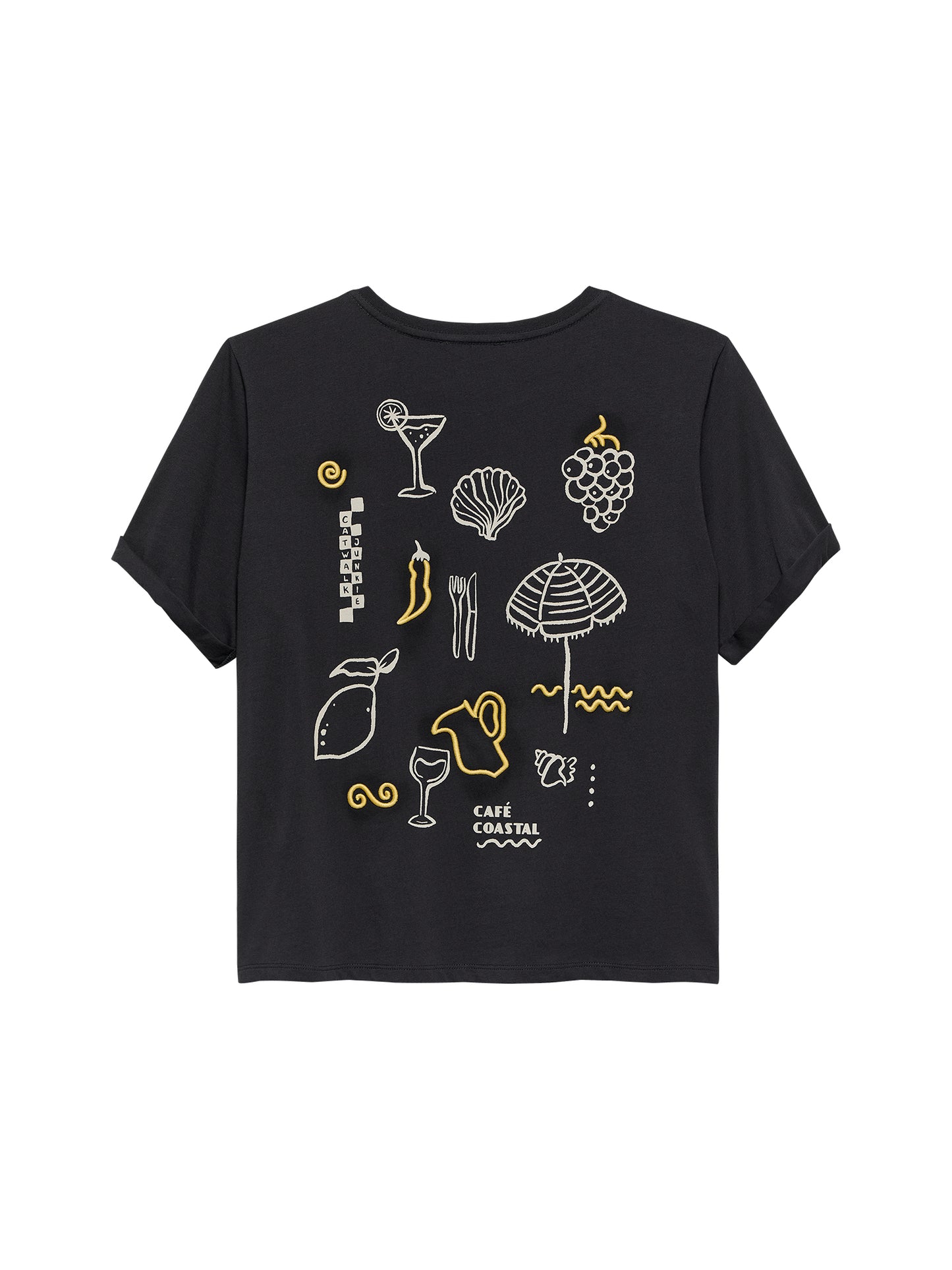 Catwalk Junkie Graphic Roll Up Sleeve Shirt