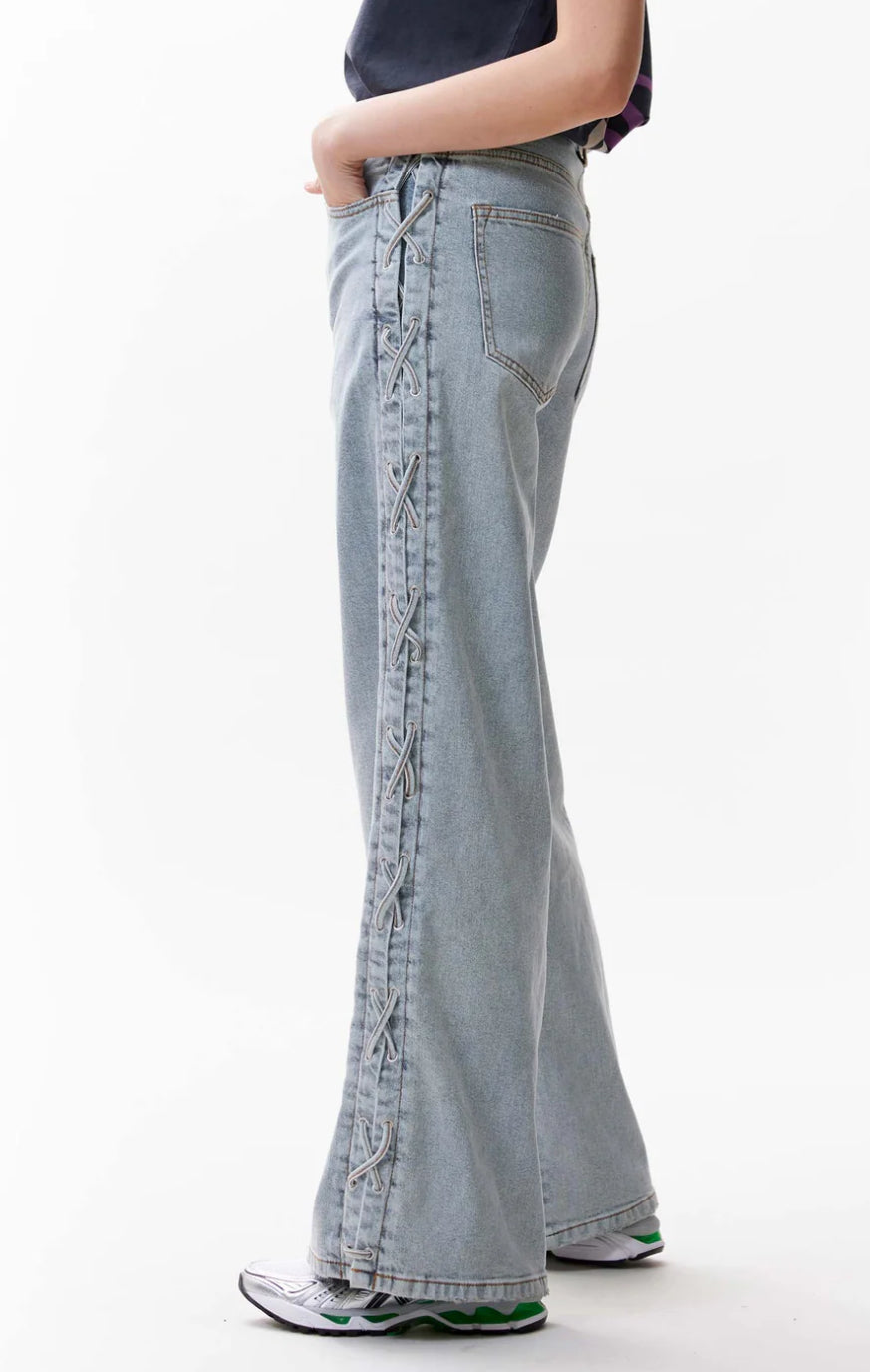 Catwalk Junkie Jeans Loose met Veter Detail