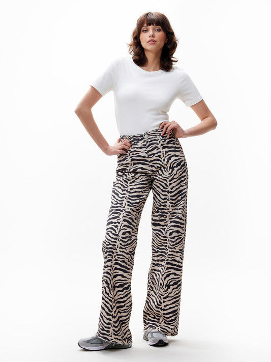 Catwalk Junkie Loose Fit Zebra Jeans