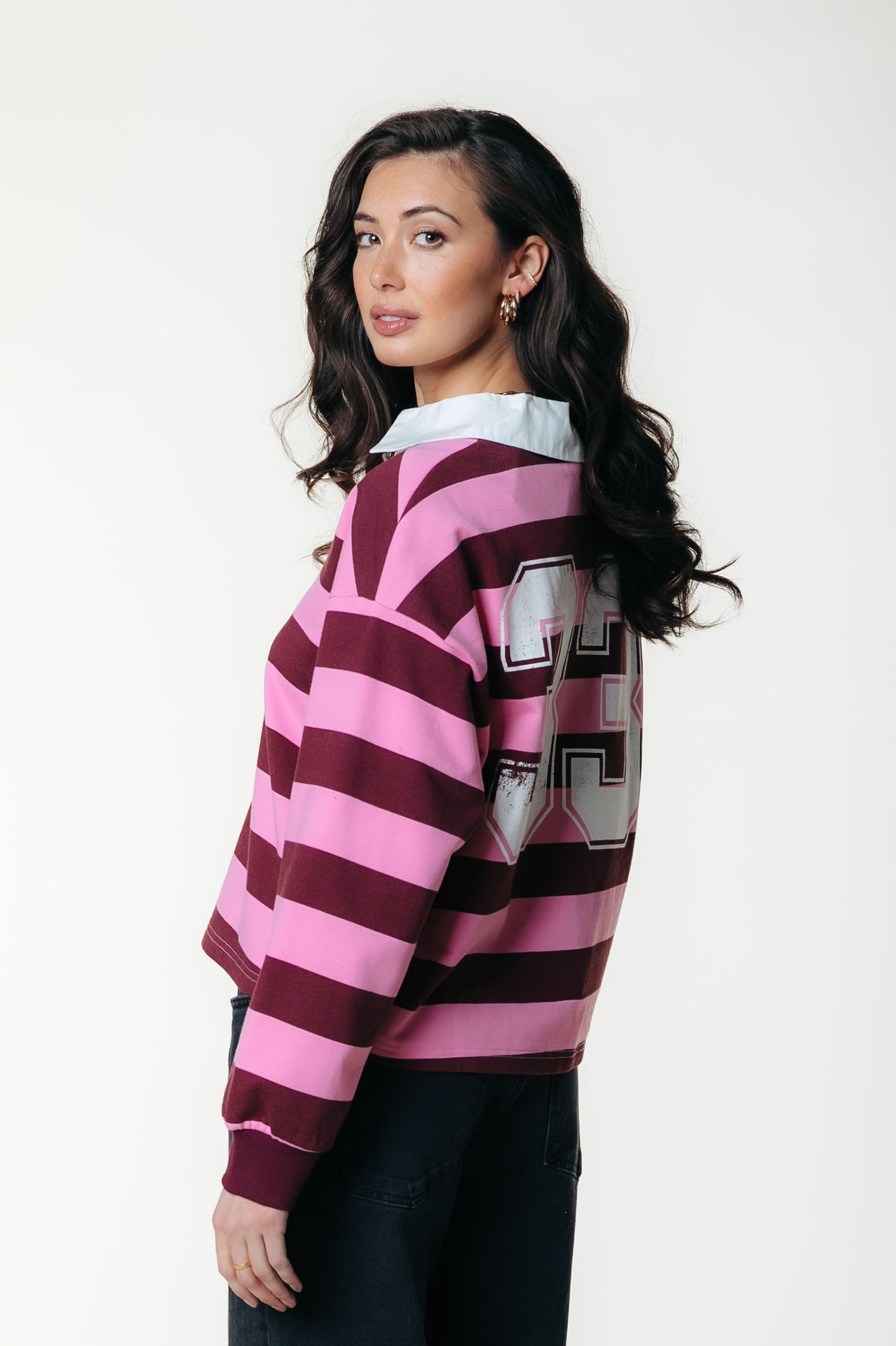 Colourful Rebel Skyler Striped Boyfriend Polo