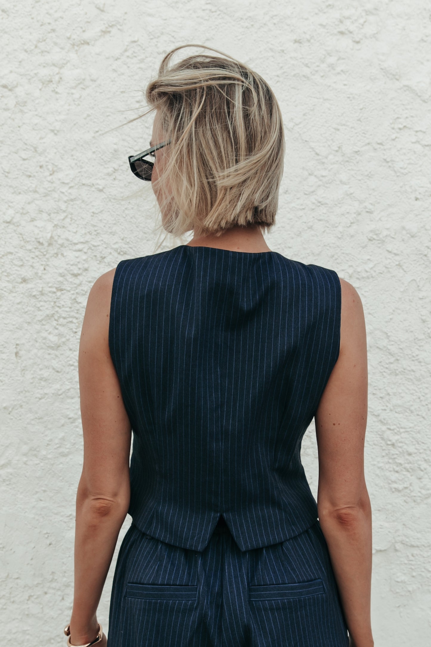 Colourful Rebel Loiza Pinstripe Gilet