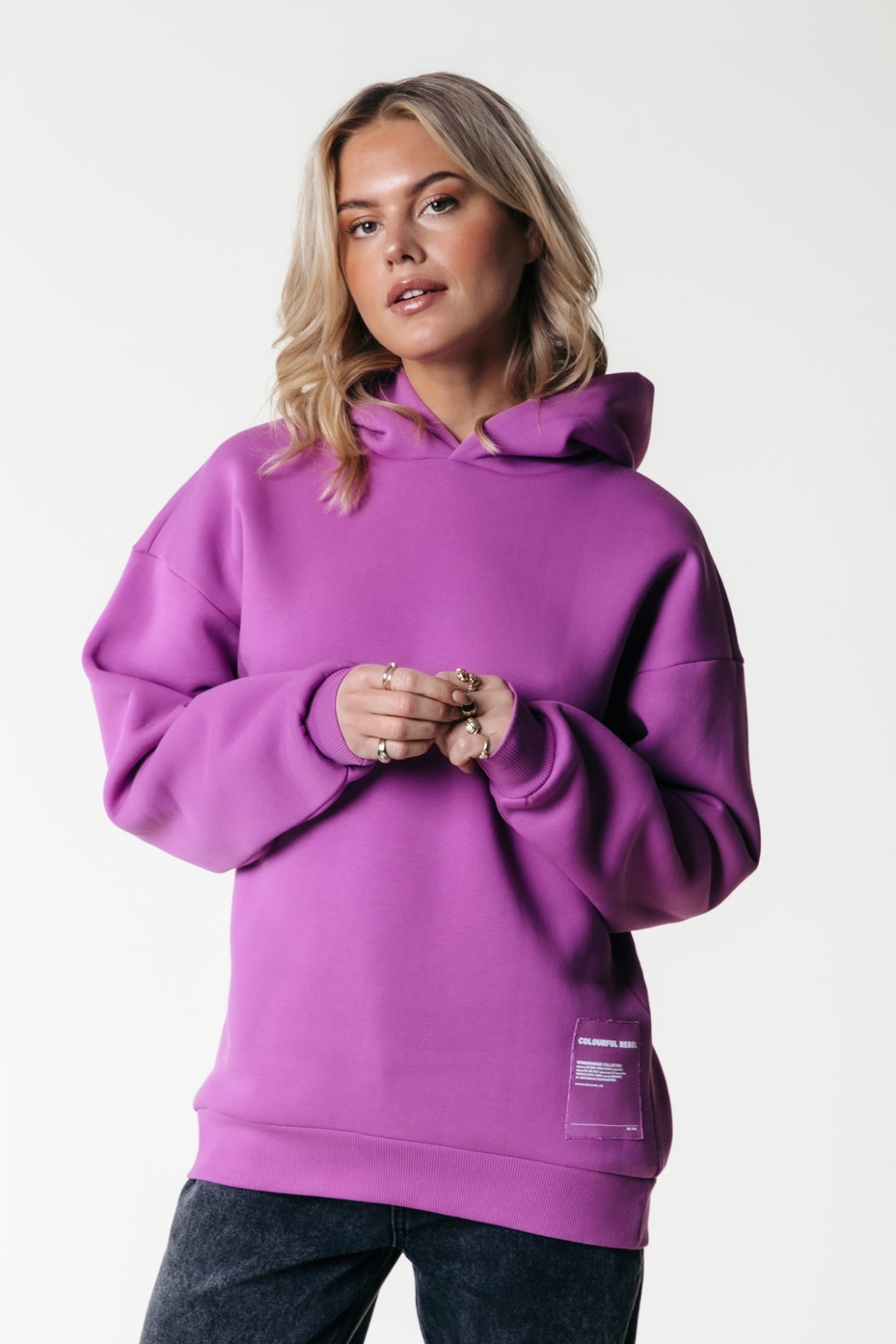 Colourful Rebel Label Clean Hoodie