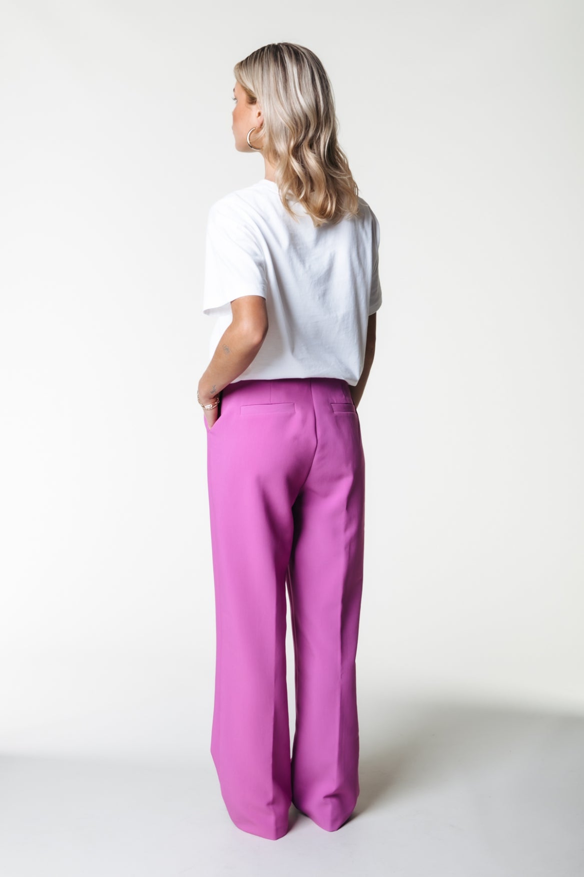Colourful Rebel Rus Straight Pants | Violet Pink