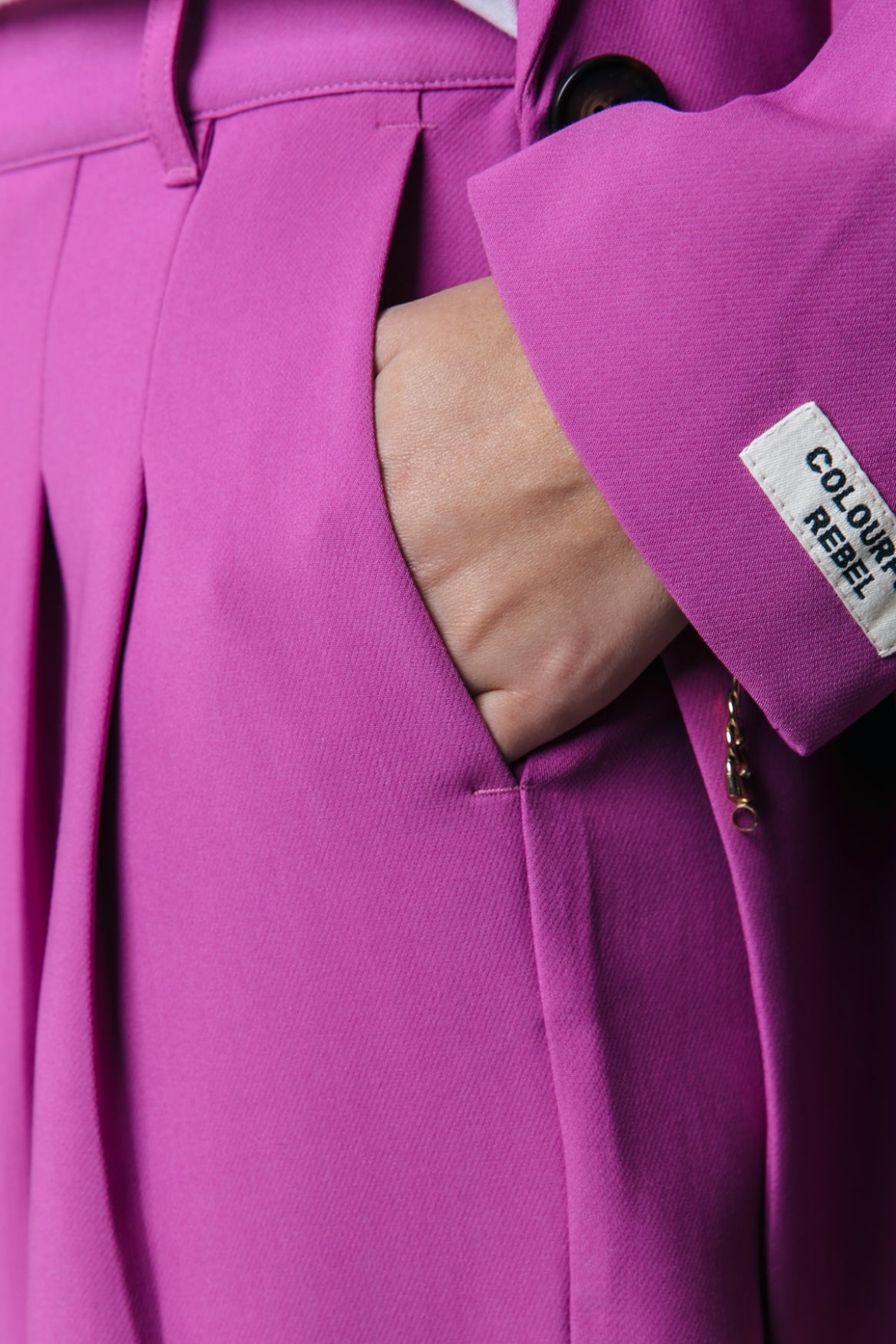 Colourful Rebel Rus Straight Pants | Violet Pink