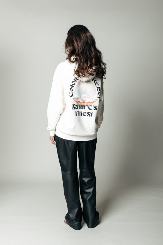 Colourful Rebel Pearl Clean Hoodie | Off white