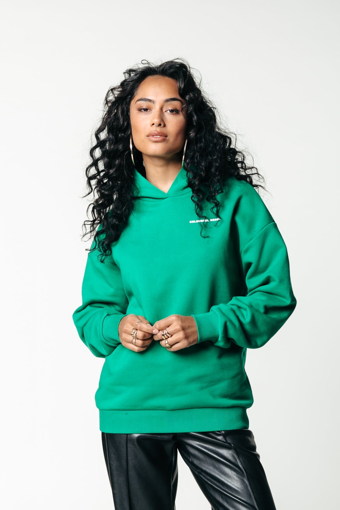 Colourful Rebel Travel Hoodie | Grass Green