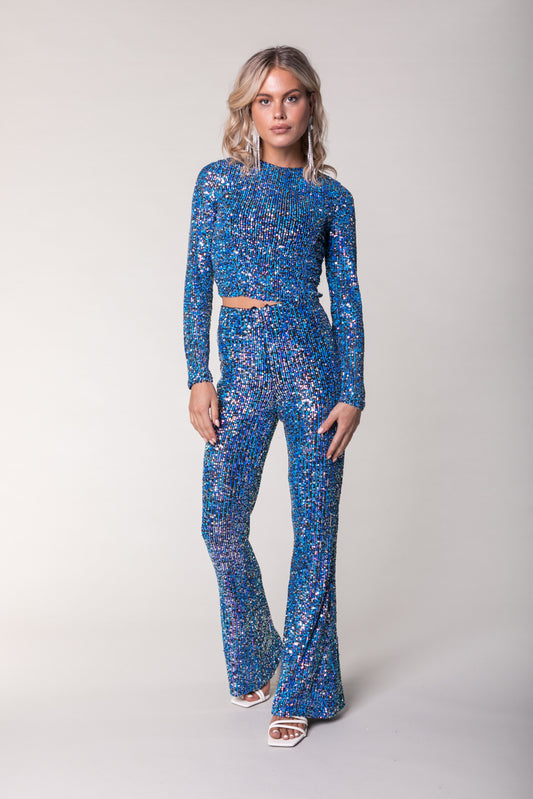 Colourful Rebel Steffie Sequins Flare Pants