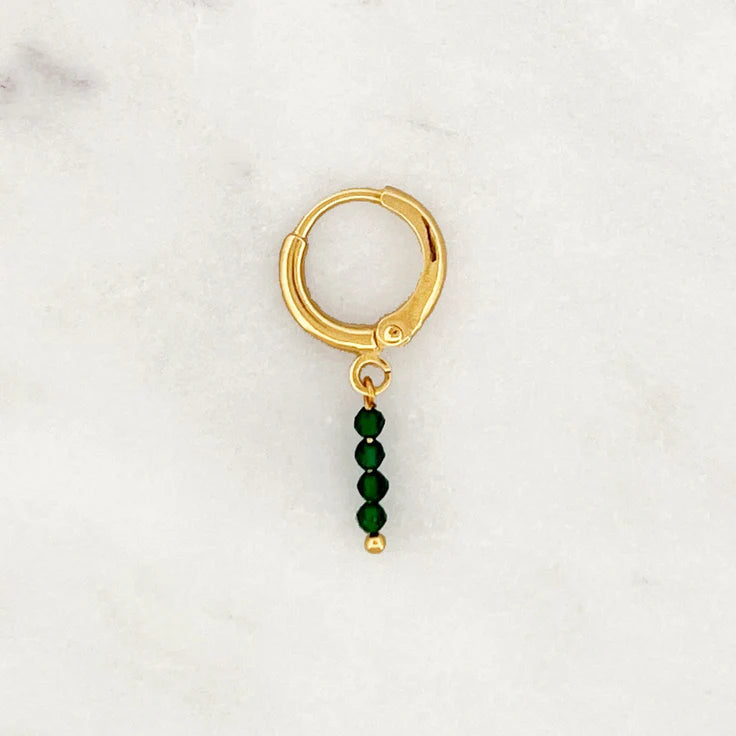 ByNouck Earring Green Beads
