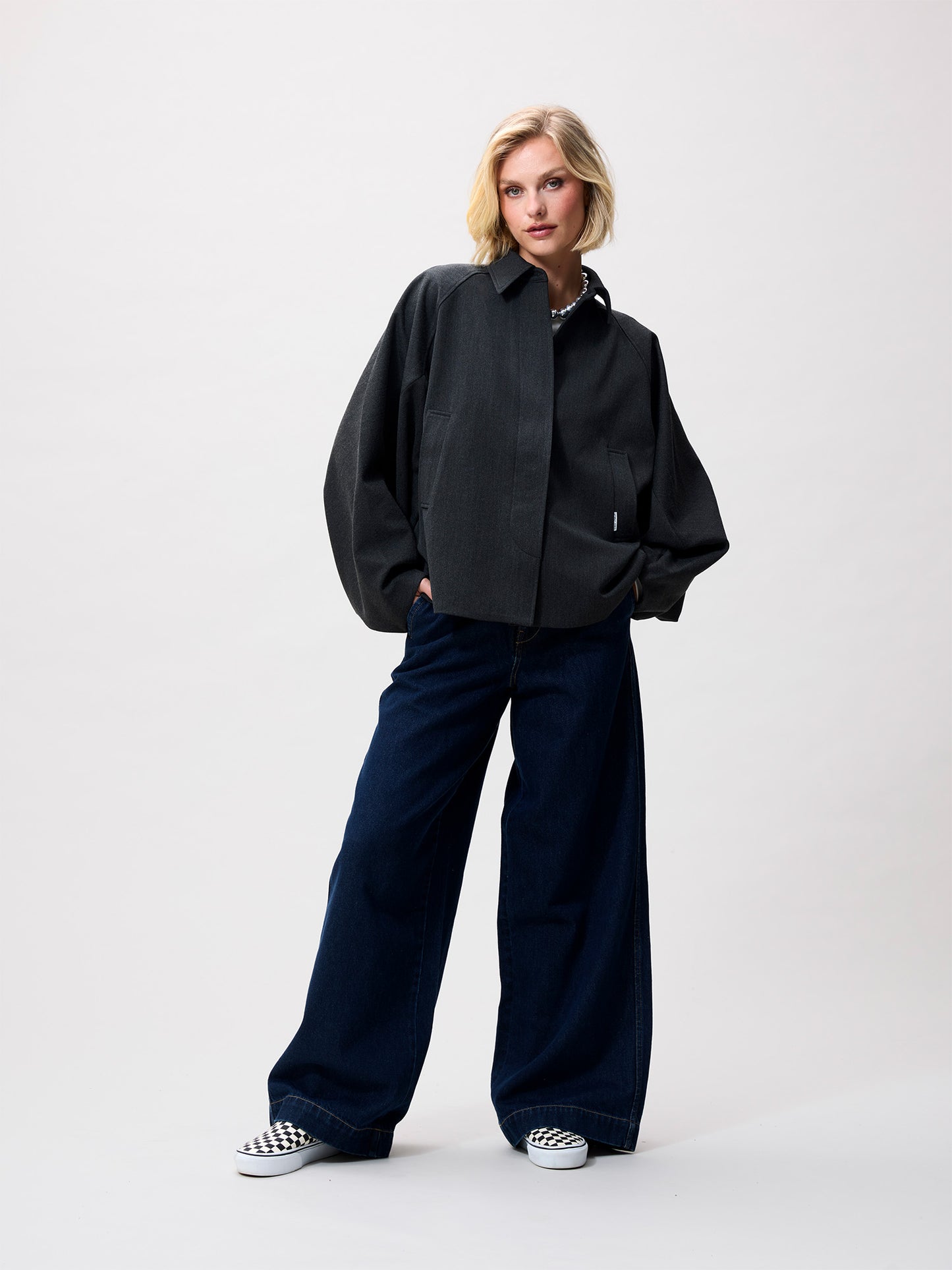 Catwalk Junkie Cape Jacket Dark Grey