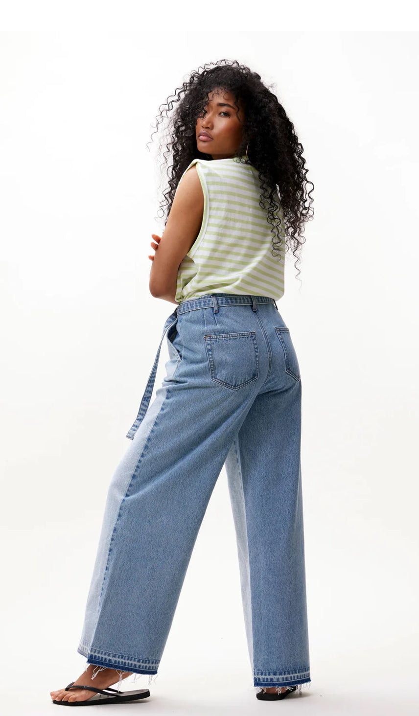 Catwalk Junkie Wide leg jeans met two tone effect